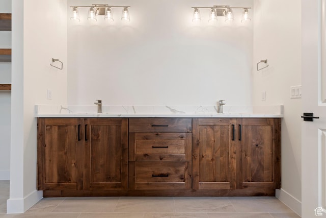 4845 W 2020 S, Hurricane, UT 84737 - bathroom with baseboards and double vanity