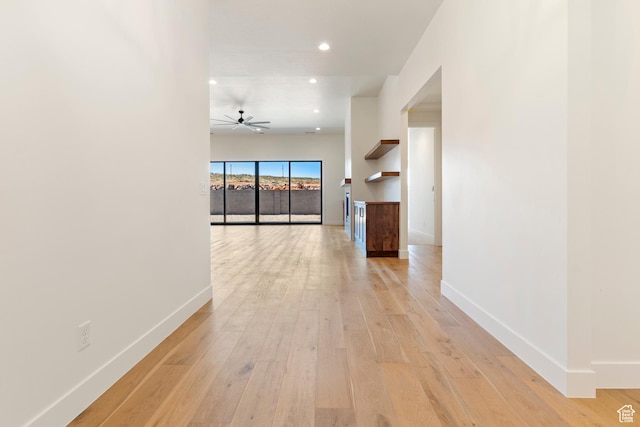 4845 W 2020 S, Hurricane, UT 84737 - hallway featuring baseboards, recessed lighting, and light wood-style floors