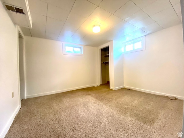 271 S Court St W, Soda Springs, ID 83276 - basement featuring plenty of natural light, carpet floors, and baseboards
