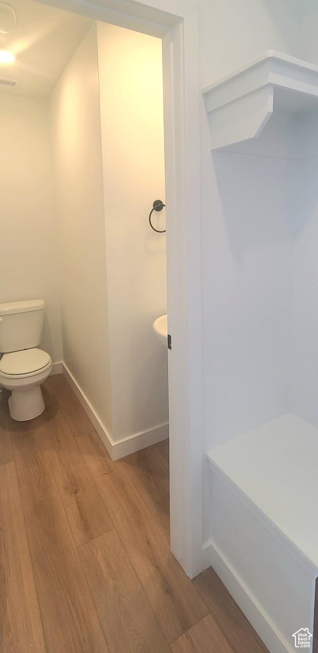 3578 W 4835 S Lot 13, Roy, UT 84067 - bathroom with wood finished floors, toilet, and baseboards