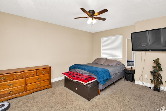 855 W 350 N, Tremonton, UT 84337 - bedroom with carpet floors, baseboards, and a ceiling fan