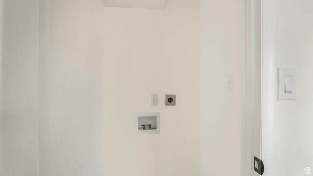 washroom featuring hookup for an electric dryer and hookup for a washing machine