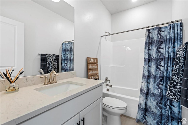 2102 S 2200 W, Woods Cross, UT 84087 - full bathroom with vanity, shower / tub combo with curtain, and toilet