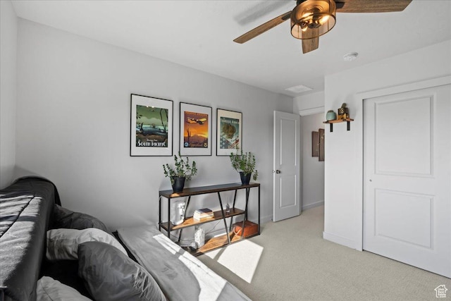 2102 S 2200 W, Woods Cross, UT 84087 - bedroom with light colored carpet and a ceiling fan