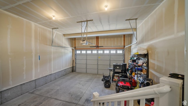 garage featuring a garage door opener