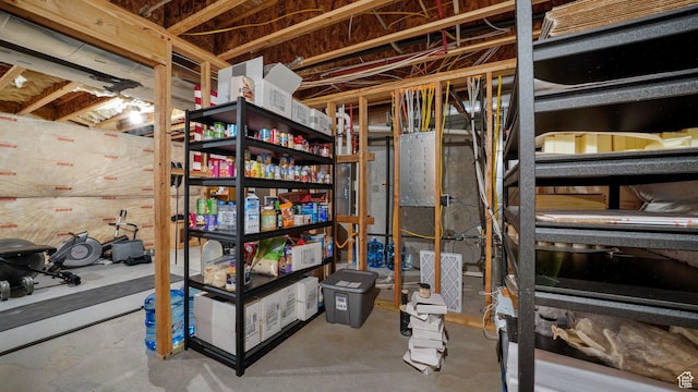 view of storage area