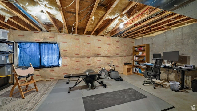 view of workout area