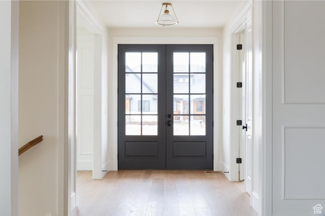 405 W 1200 N Unit 4, Mapleton, UT 84664 - doorway to outside featuring french doors and light wood finished floors