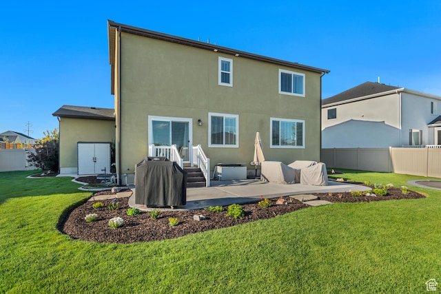 2217 W 650 S, Lehi, UT 84043 - rear view of house featuring stucco siding and a patio