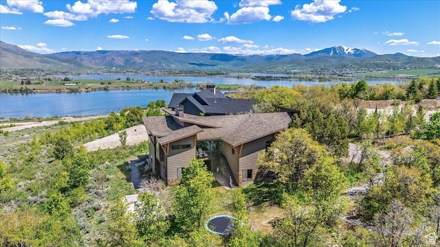 1108 N Lakeside Ct, Eden, UT 84310 - aerial view of property and surrounding area with a water and mountain view