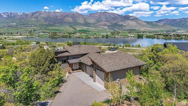 1108 N Lakeside Ct, Eden, UT 84310 - view from above of property with a water and mountain view