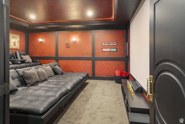 6071 W 1800 S, Mendon, UT 84325 - carpeted home theater featuring a raised ceiling