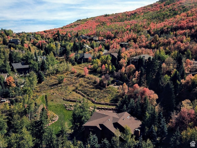 3321 W Big Spruce Way Unit E54, Park City, UT 84098 - aerial overview of property's location with a forest and mountains