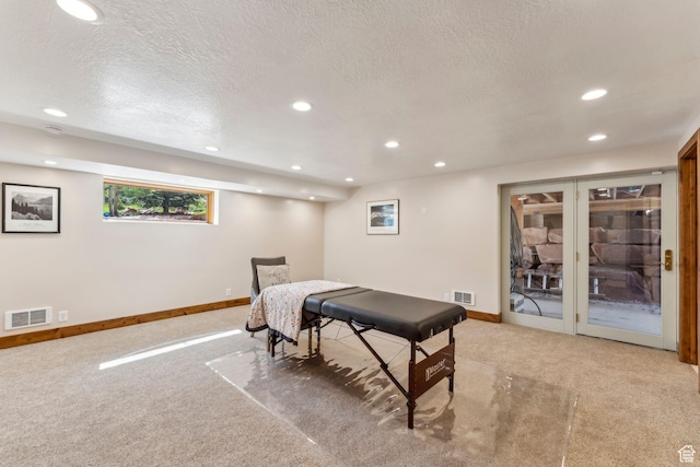 3321 W Big Spruce Way Unit E54, Park City, UT 84098 - playroom featuring light carpet, baseboards, a textured ceiling, and recessed lighting