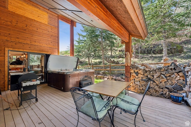 3321 W Big Spruce Way Unit E54, Park City, UT 84098 - deck with exterior kitchen and outdoor dining space