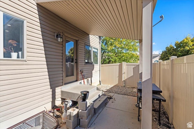 view of patio / terrace with fence