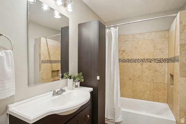 2597 S Elizabeth St, Salt Lake City, UT 84106 - bathroom featuring shower / bath combo with shower curtain and vanity