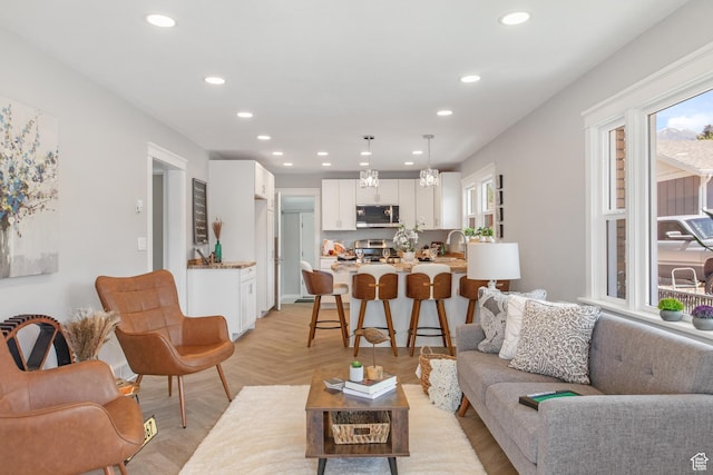 63 E 100 S, Nephi, UT 84648 - living room featuring recessed lighting