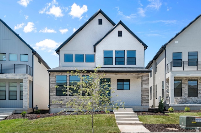 2415 N Ribe Ln, Lehi, UT 84043 - view of front of house with brick siding and a front lawn