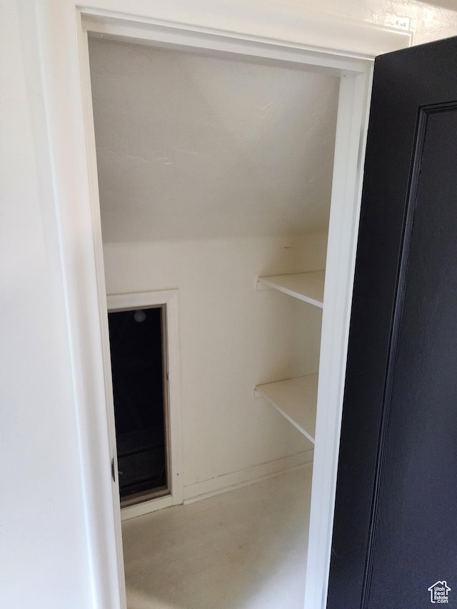 view of storage area