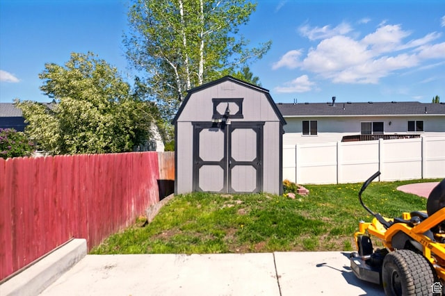 view of shed