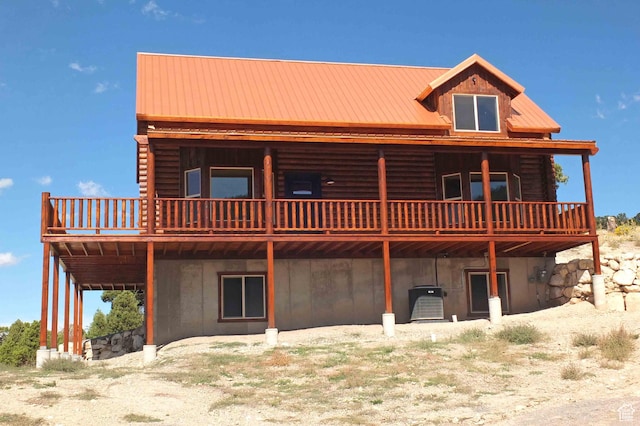1982 S High Juniper Dr, Cedar City, UT 84720 - rear view of property with a deck and metal roof