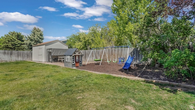 4812 S 3925 W, Roy, UT 84067 - view of yard with a playground and an outdoor structure