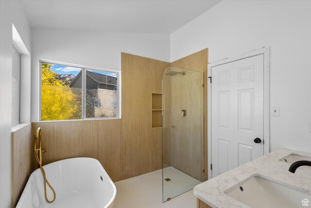 4962 S Glasmann Way S, Ogden, UT 84403 - full bathroom with a freestanding bath, walk in shower, and double vanity