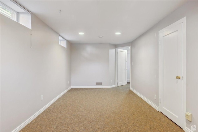 1225 E 700 S, Salt Lake City, UT 84102 - below grade area with recessed lighting, carpet floors, and baseboards