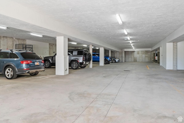 view of parking garage