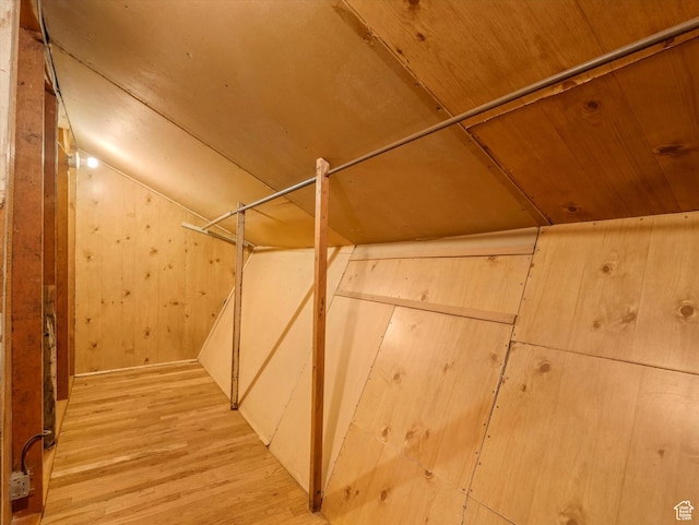 331 N K St, Salt Lake City, UT 84103 - spacious closet featuring wood finished floors and vaulted ceiling