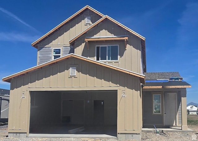 view of front facade with board and batten siding