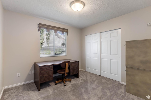 1660 E 900 S Unit 29, Clearfield, UT 84015 - home office featuring a textured ceiling, carpet, and baseboards