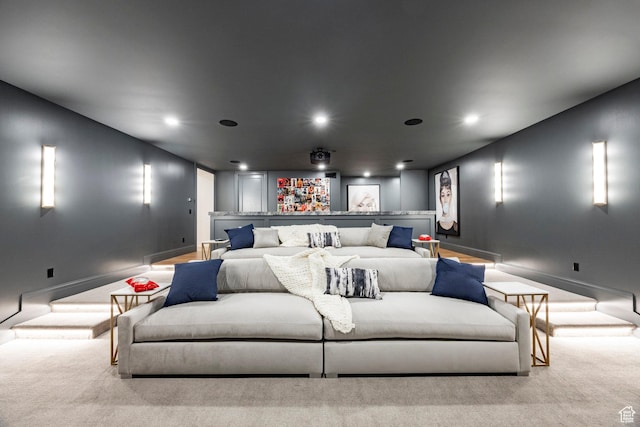 618 S Fox Den Rd Unit 2, Midway, UT 84049 - home theater with carpet floors, baseboards, and recessed lighting