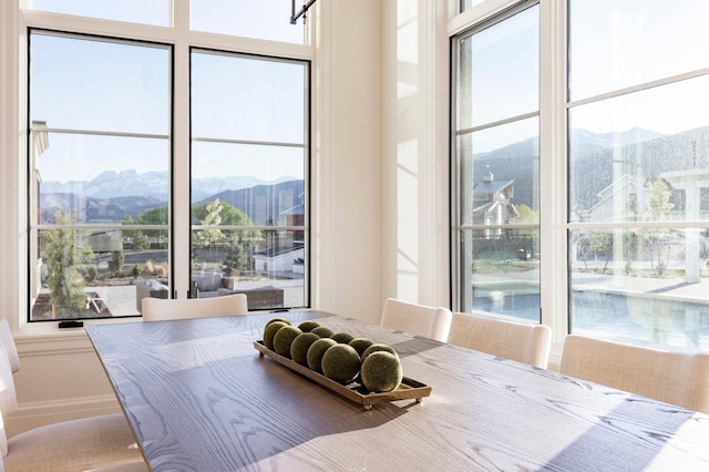 618 S Fox Den Rd Unit 2, Midway, UT 84049 - dining space featuring plenty of natural light and a mountain view