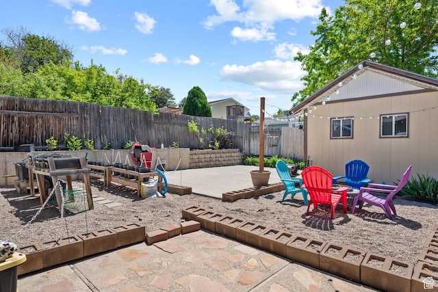 view of patio / terrace with a fenced backyard