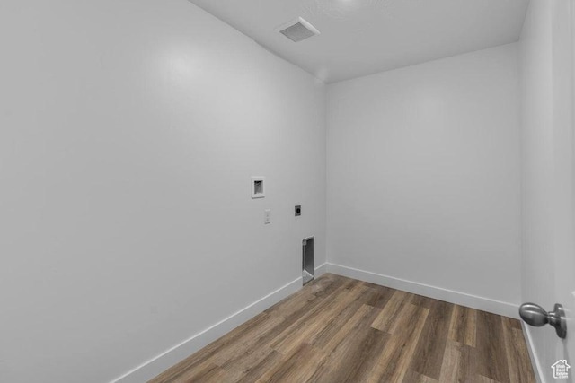 1448 S Staircase Way Unit 4099, Washington, UT 84780 - laundry area featuring hookup for an electric dryer, hookup for a washing machine, wood finished floors, and baseboards
