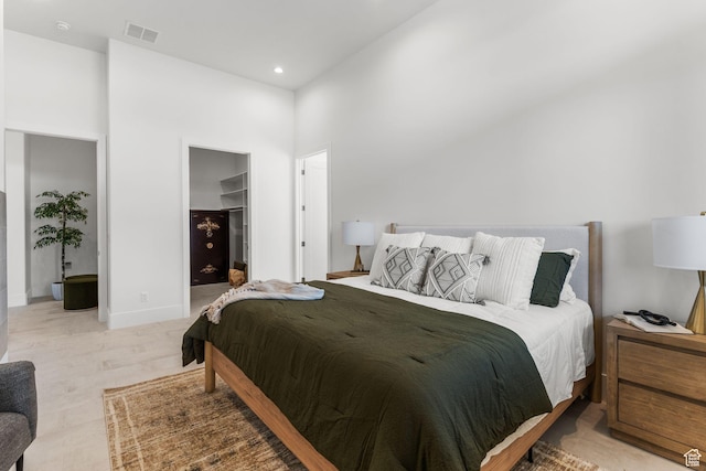 1526 S Shale Dr, St George, UT 84790 - bedroom featuring a spacious closet, a high ceiling, recessed lighting, and baseboards