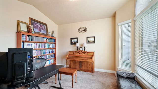186 W 380 S, American Fork, UT 84003 - carpeted office featuring vaulted ceiling and baseboards