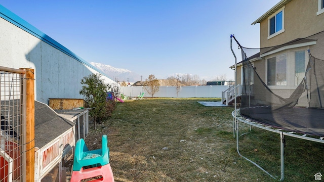 186 W 380 S, American Fork, UT 84003 - view of yard featuring a trampoline and a mountain view