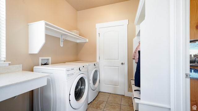 186 W 380 S, American Fork, UT 84003 - washroom with washing machine and dryer and light tile patterned flooring