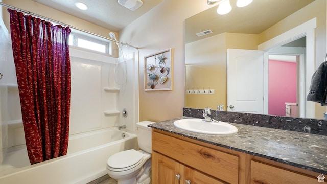 186 W 380 S, American Fork, UT 84003 - bathroom featuring toilet, shower / bath combo, and vanity