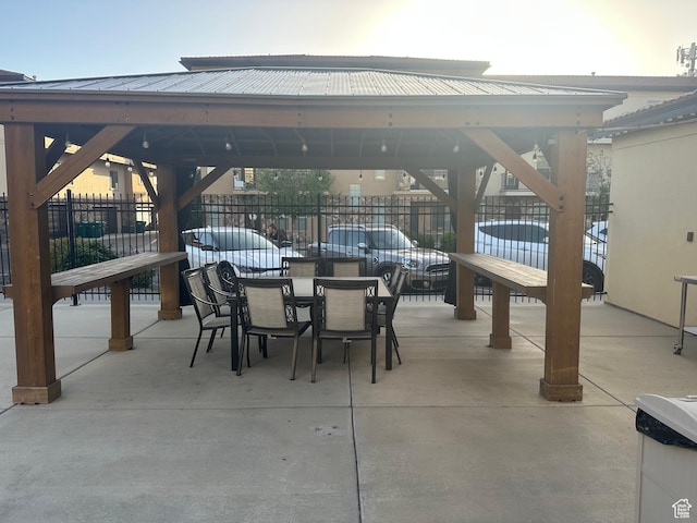 5516 W Florence Ln N, Highland, UT 84003 - view of patio featuring a gazebo and outdoor dining space