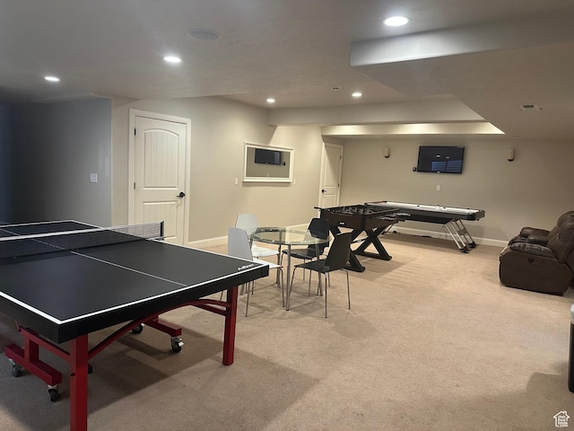 5516 W Florence Ln N, Highland, UT 84003 - rec room with light carpet and recessed lighting