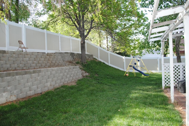 79 N 670 E, American Fork, UT 84003 - view of yard featuring a pergola and a playground
