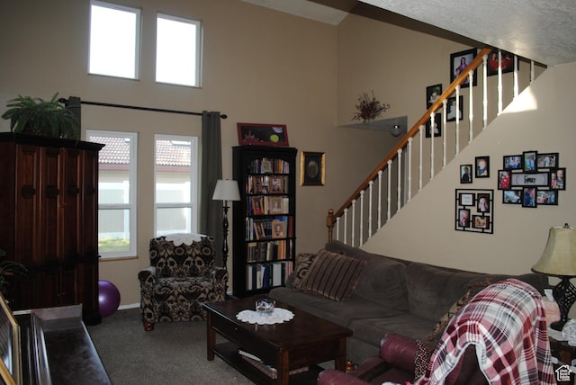 79 N 670 E, American Fork, UT 84003 - carpeted living area with healthy amount of natural light and stairway