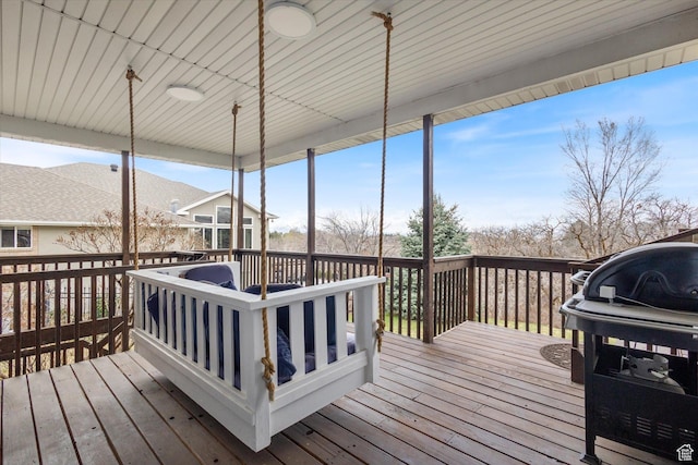 view of wooden deck