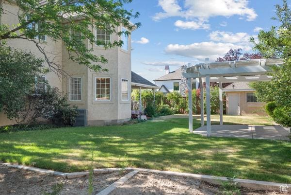 441 N Palisades Dr, Orem, UT 84097 - view of grassy yard with a pergola and a patio