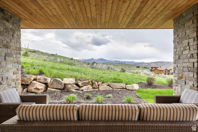 6110 E Blue Wing Loop, Kamas, UT 84036 - view of patio / terrace with a mountain view