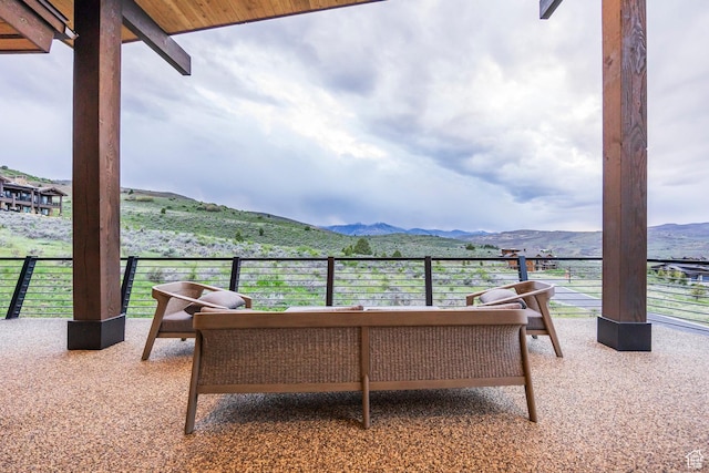 6110 E Blue Wing Loop, Kamas, UT 84036 - view of patio featuring a mountain view